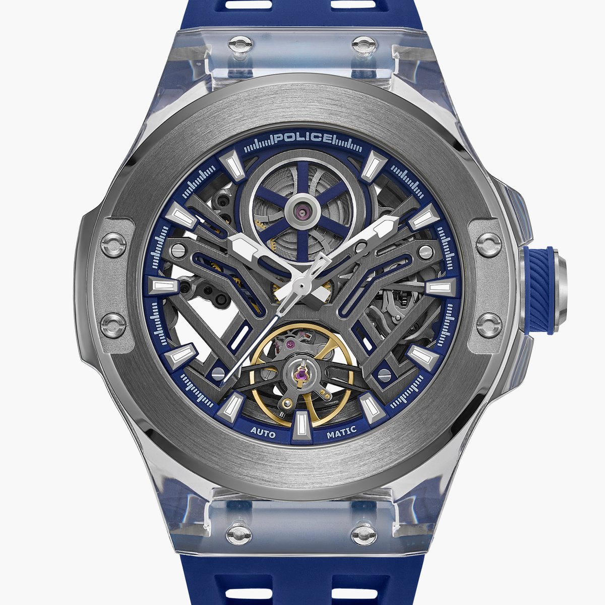 POLICE Rock Rebel Cyclone Skeleton Automatic Watch