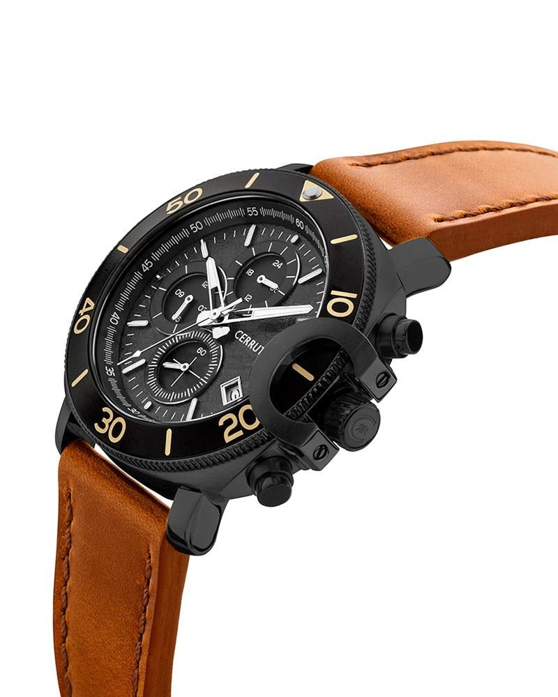 CERRUTI 1881 51 mm Black Dial Stainless Steel Analog Watch For Men