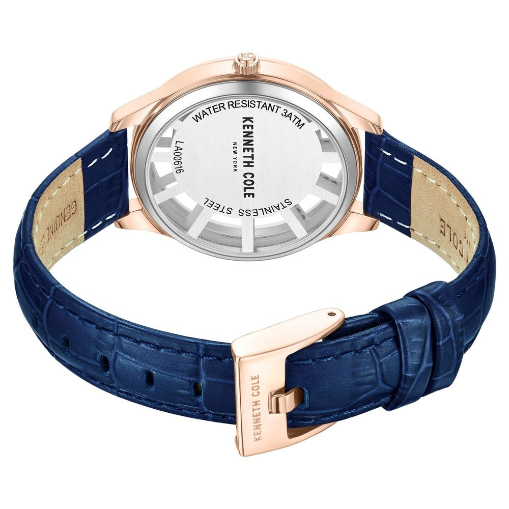 Kenneth Cole Quartz Analog Silver Dial Leather Strap Watch For Women