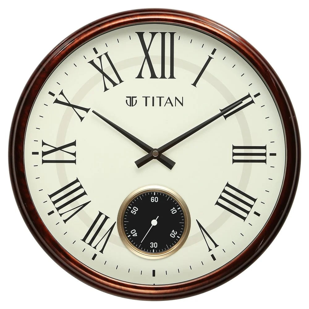 Titan Classic Sub-Second Wall Clock - 35cm x 35cm (Small)