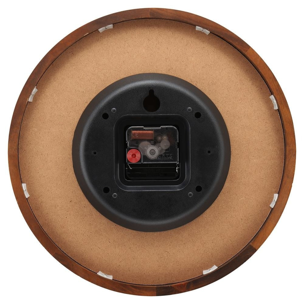 Titan Wooden Wall Clock Brown Dial with Silent Sweep - 30 cm x 30 cm (Medium)