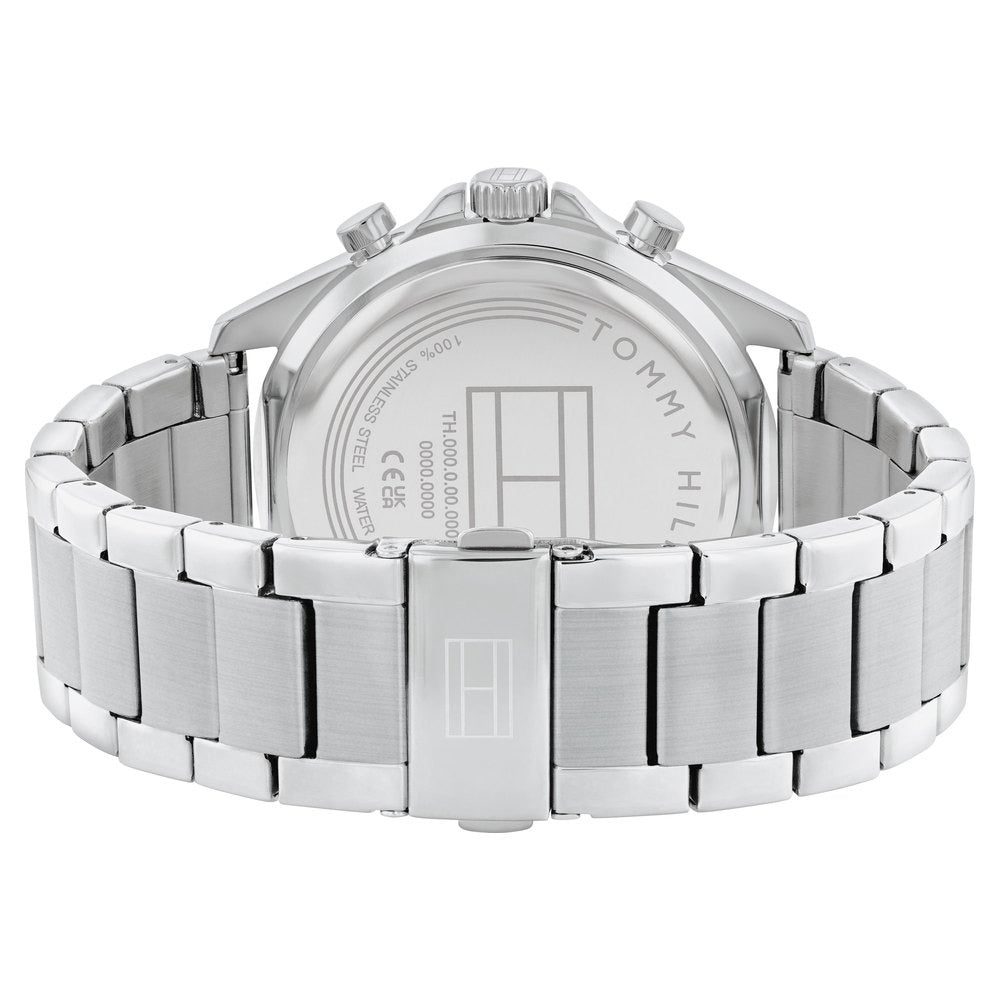 Tommy Hilfiger Multifunction Blue Dial Silver Color Stainless Steel Strap Watch For Men
