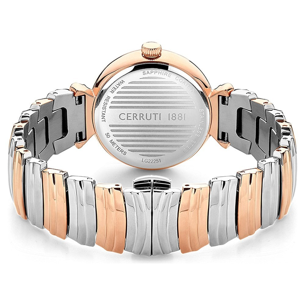 Cerruti 1881 Quartz Analog Mother of Pearl Dial Two Toned Stainless Steel Strap Watch For Women