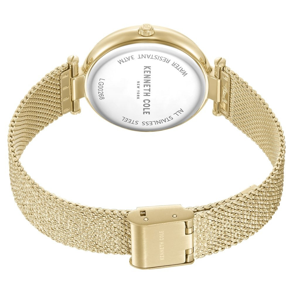 Kenneth Cole Quartz Analog Green Dial Golden Stainless Steel Strap Watch for Women