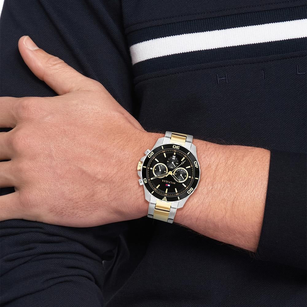 Tommy Hilfiger Quartz Multifunction Black Stainless Steel Strap for Men