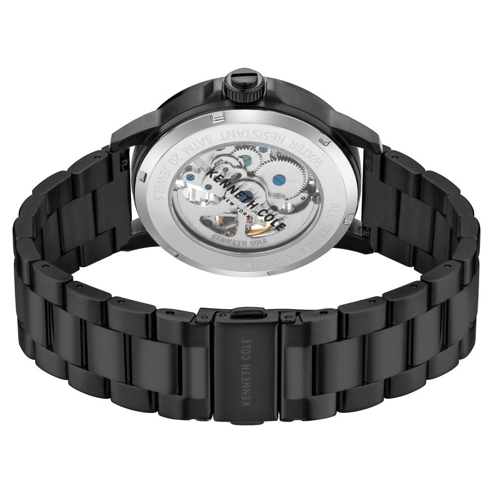Kenneth Cole Automatic Grey Dial Leather Strap Watch for Men