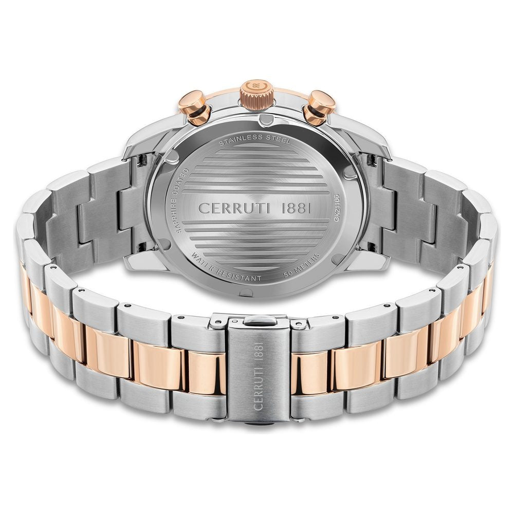 Cerruti 1881 Black Dial Stainless Steel Strap Watch for Men