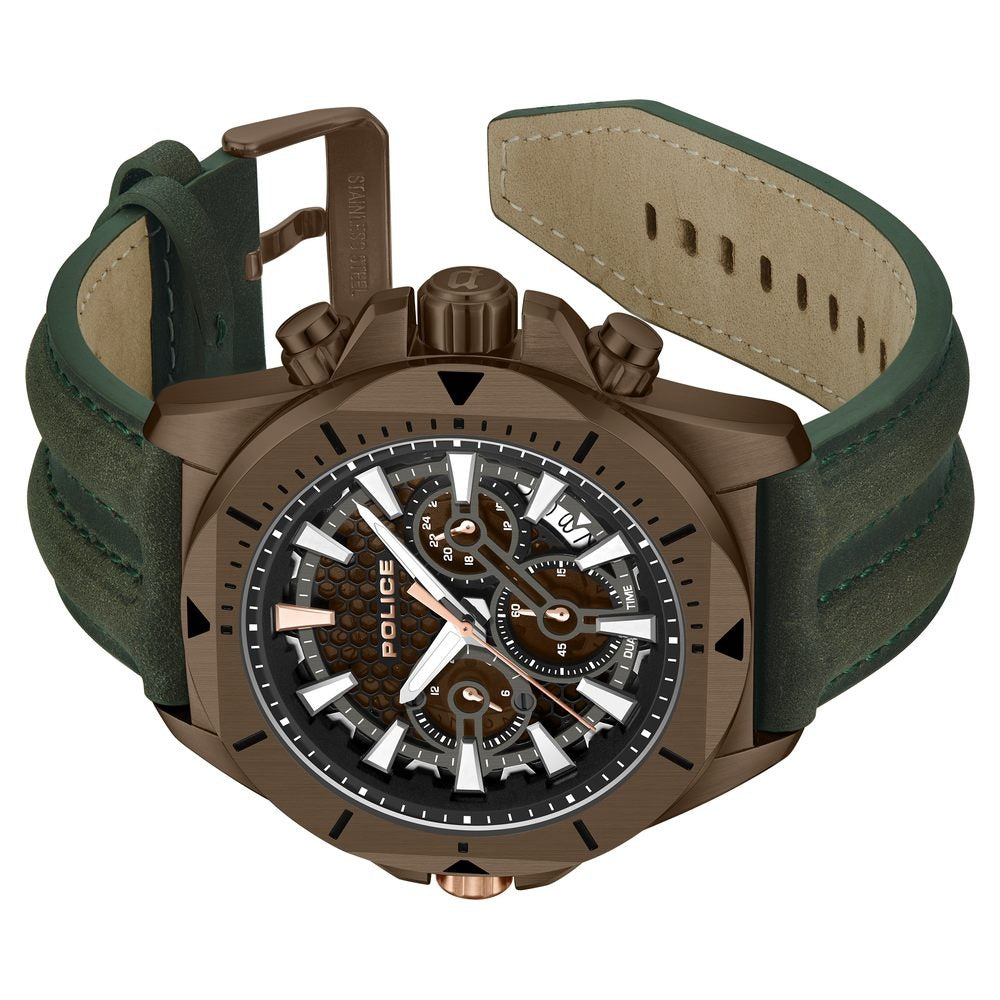 Police Men's Electrical KL Rahul Edition Leather Strap Watch