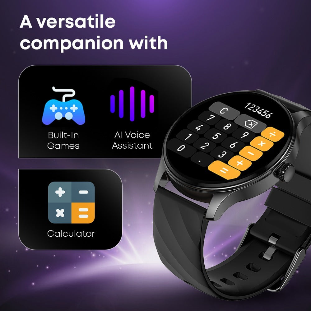 Fastrack Jupiter R1 With 3.50 cm, BT Calling, 100+ Sports Mode, IP68, AI Voice Assistant, Fashion Smartwatch
