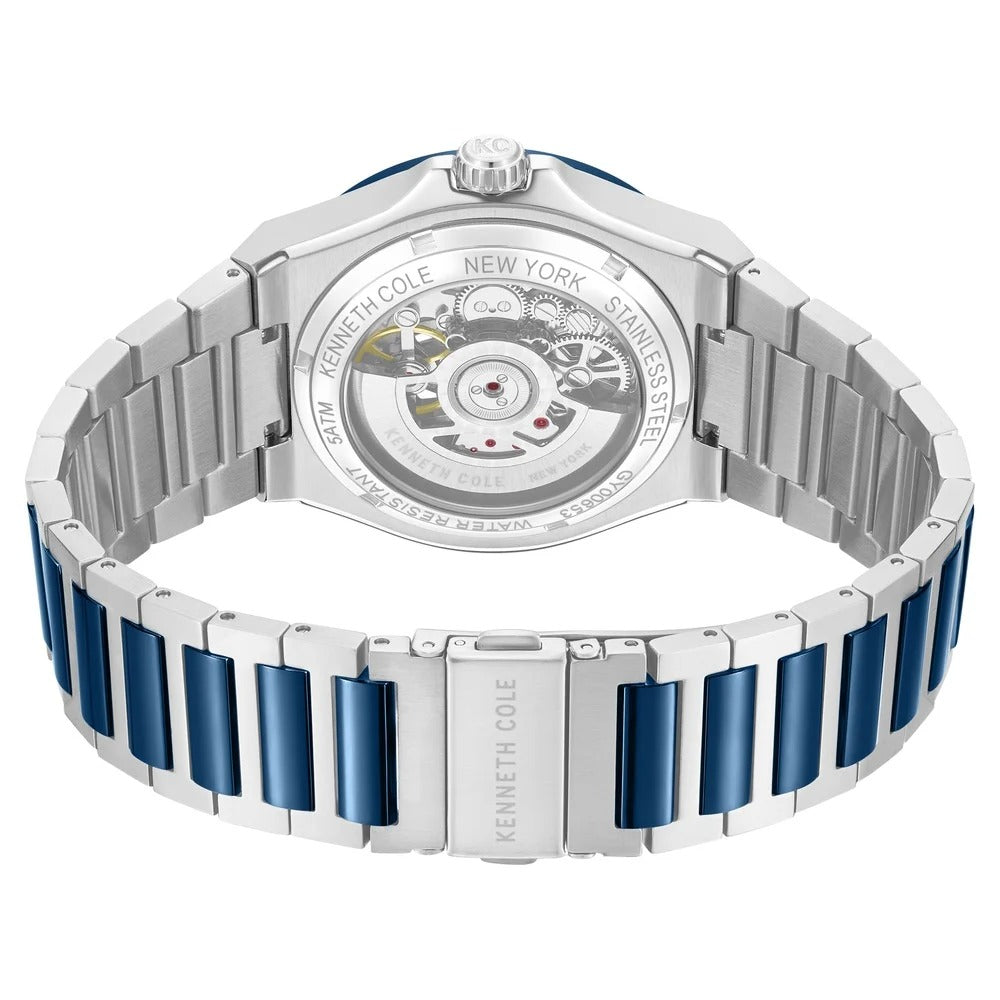Kenneth Cole Automatic Silver Dial Two Toned Stainless Steel Strap Watch For Men