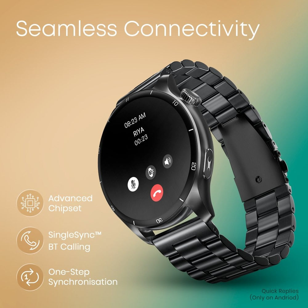 Fastrack Dezire FX1 Pro with 3.6 CM AMOLED Display with Functional Crown,SingleSync BT Calling,AOD,AI Voice Assistant