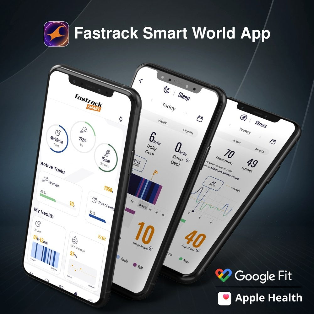 Fastrack Optimus 2 Pro 3.63 cm AMOLED, Advanced Blazing Fast UI, AOD, Metal Case, IP68, Working Crown Smartwatch
