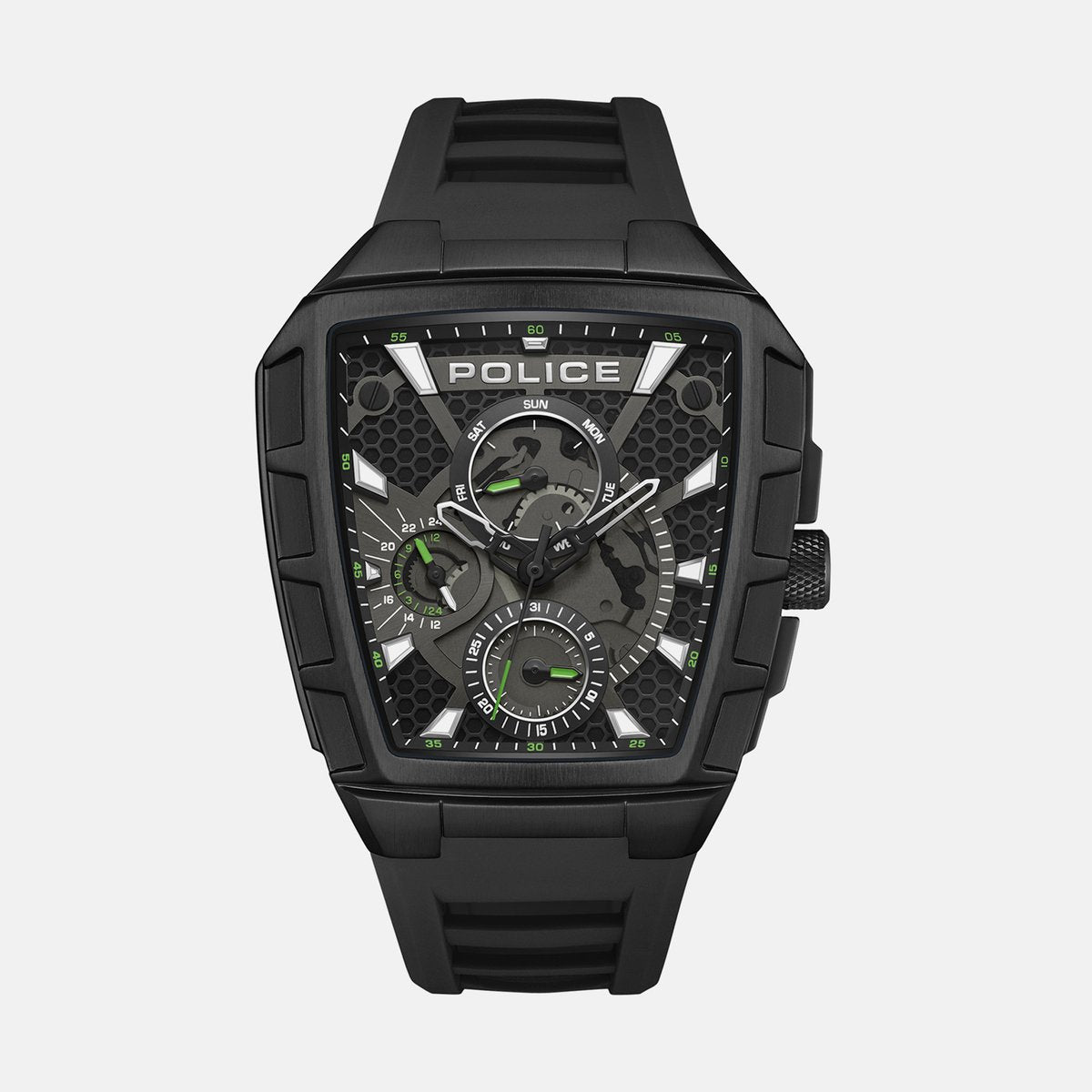 POLICE Geoemtric Dial Multifunction Watch