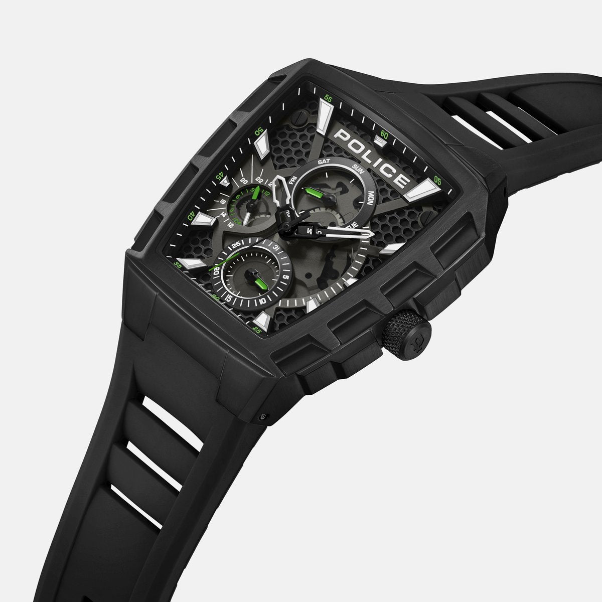 POLICE Geoemtric Dial Multifunction Watch