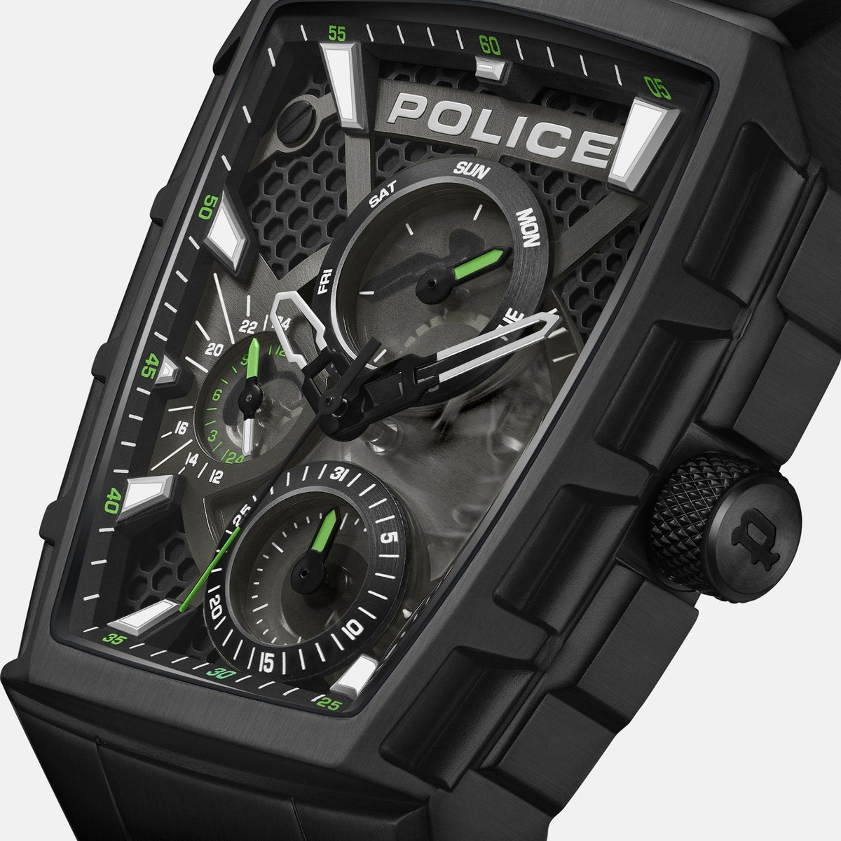 POLICE Geoemtric Dial Multifunction Watch