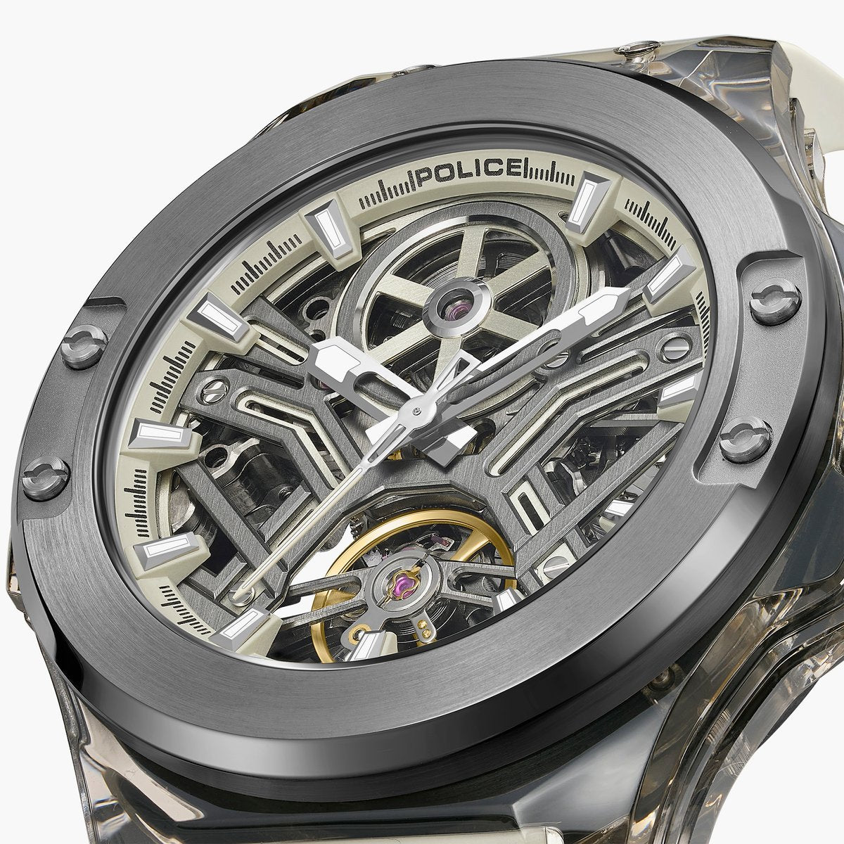 POLICE Cyclone Skeletal Dial Automatic Watch