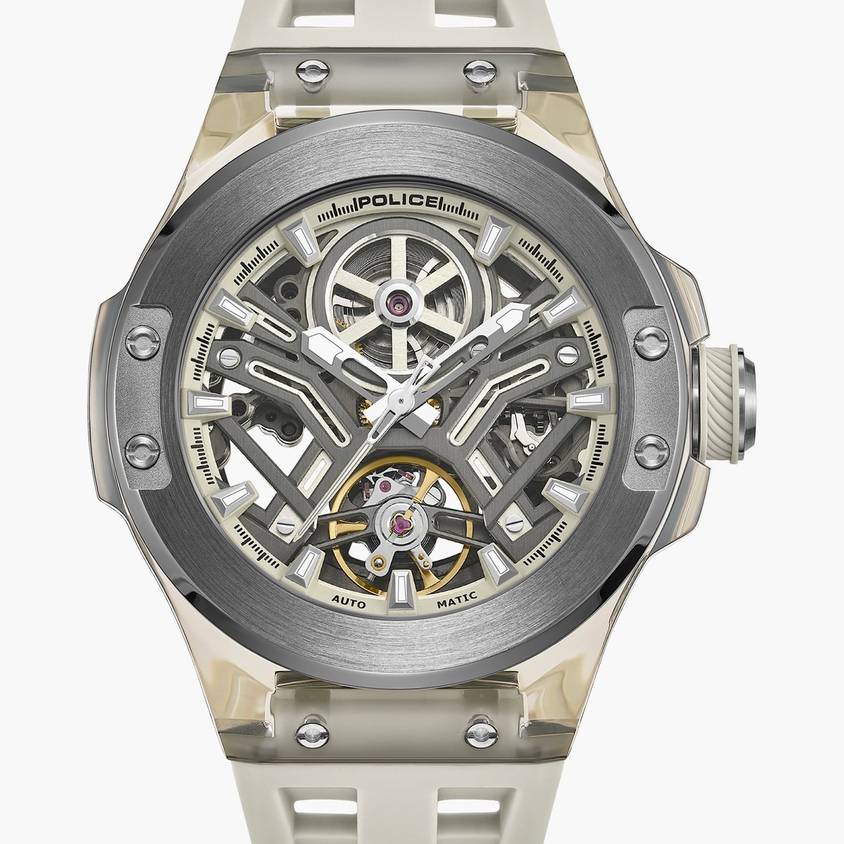 POLICE Cyclone Skeletal Dial Automatic Watch