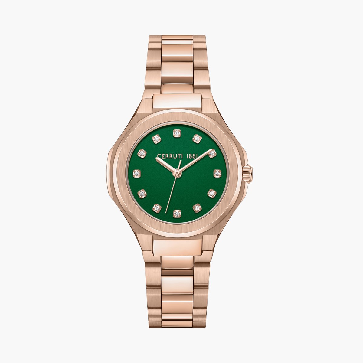 CERRUTI 1881 Lucardo Embellished Stainless Steel Analog Watch