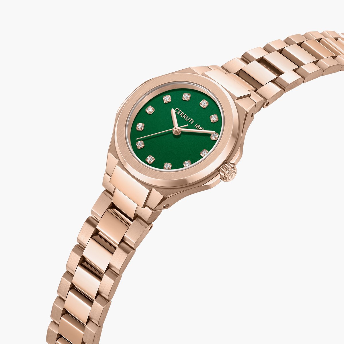 CERRUTI 1881 Lucardo Embellished Stainless Steel Analog Watch