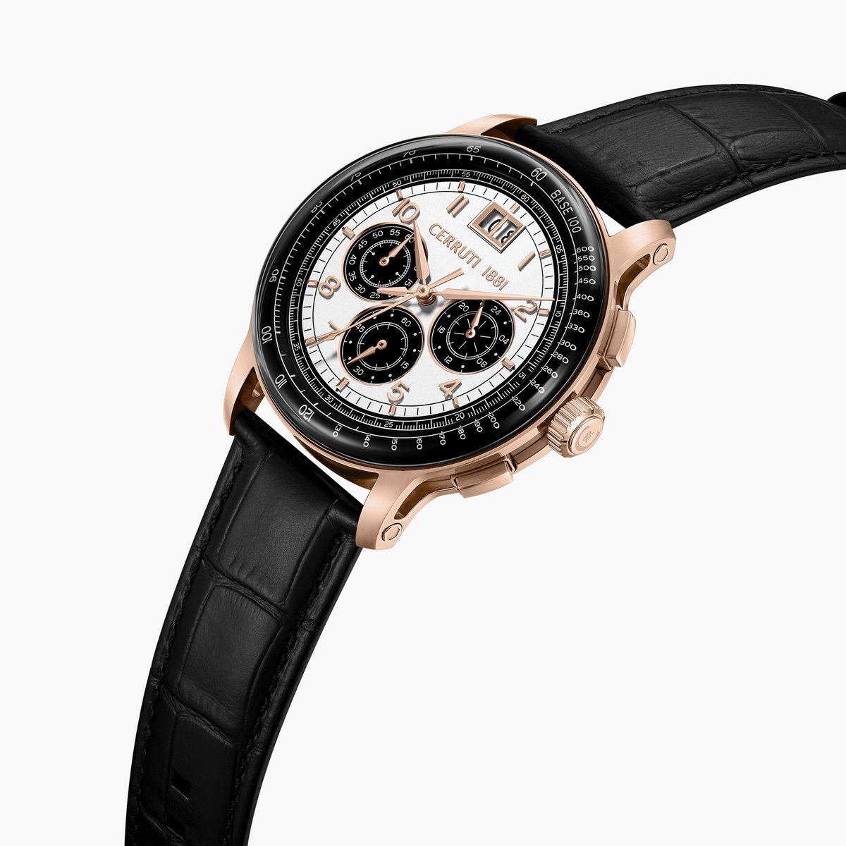 CERRUTI 1881 Petroio Leather Strap Chronograph Watch