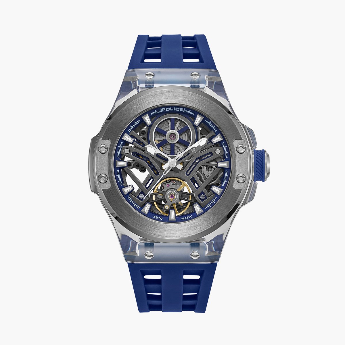 POLICE Rock Rebel Cyclone Skeleton Automatic Watch