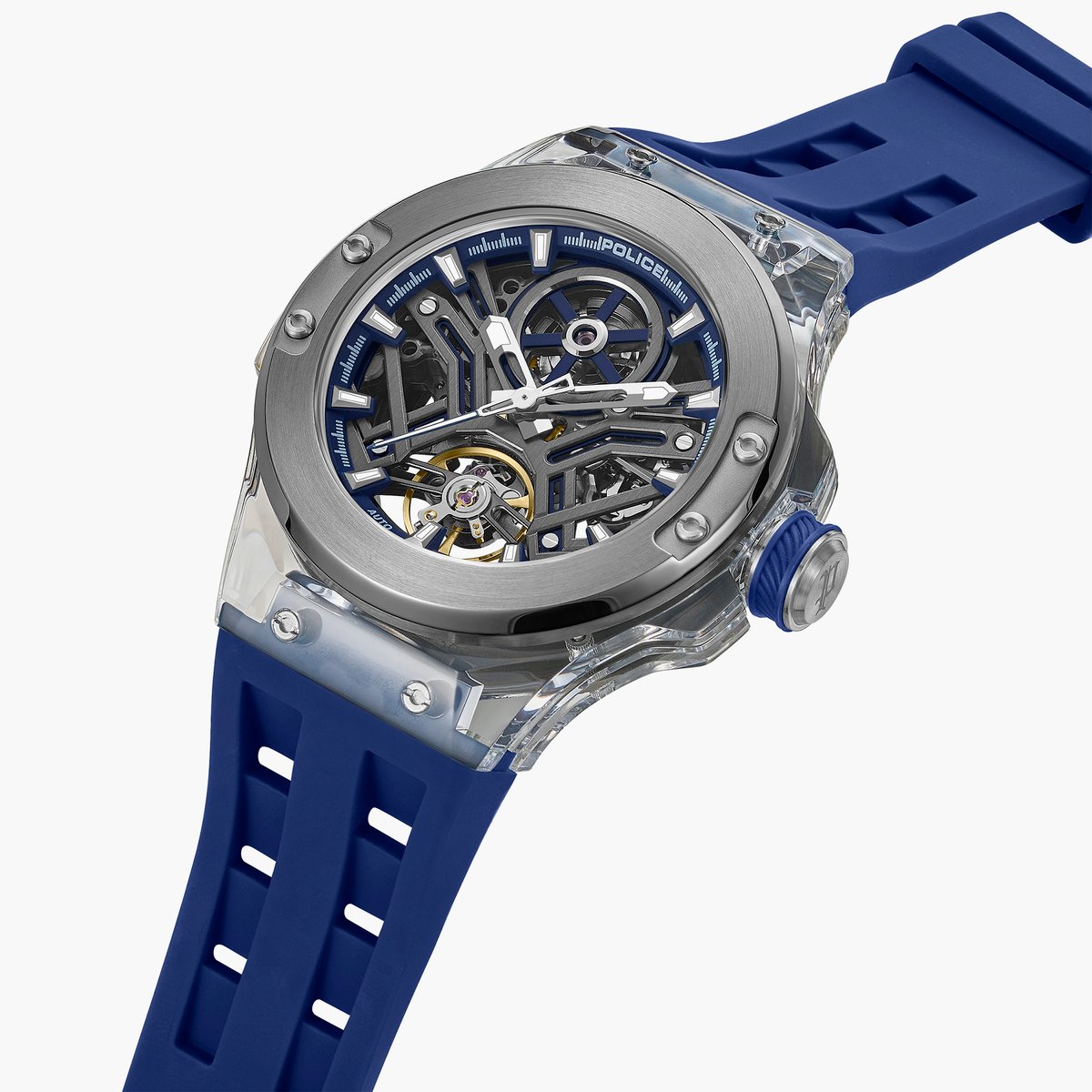 POLICE Rock Rebel Cyclone Skeleton Automatic Watch