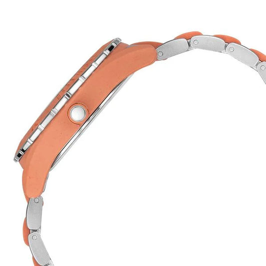 Anne Klein Quartz Analog Pink Dial Plastic Strap Watch for Women