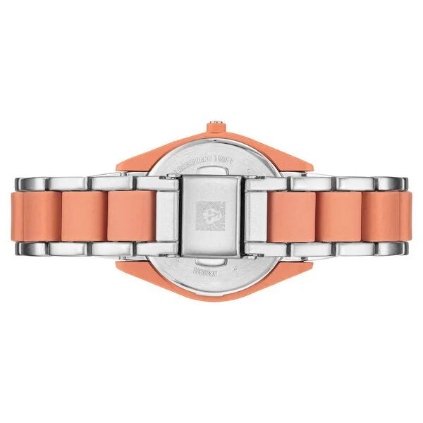Anne Klein Quartz Analog Pink Dial Plastic Strap Watch for Women