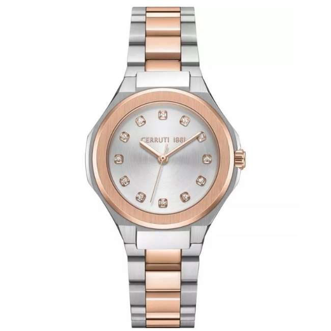 Cerruti stainless steel bi-colour women women watch