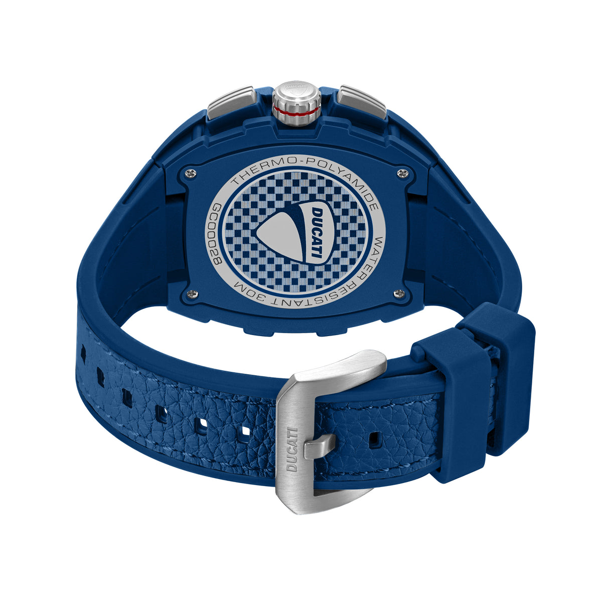 Ducati Quartz Multifunction Blue Dial Blue Silicone Strap Watch For Men