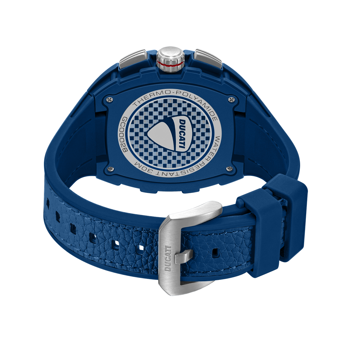 Ducati Quartz Multifunction Blue Dial Blue Silicone Strap Watch For Men