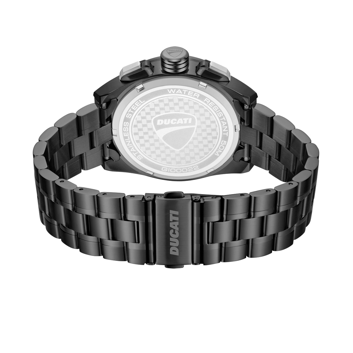 Ducati Quartz Chronograph Black Dial Black Stainless Steel Strap Watch For Men