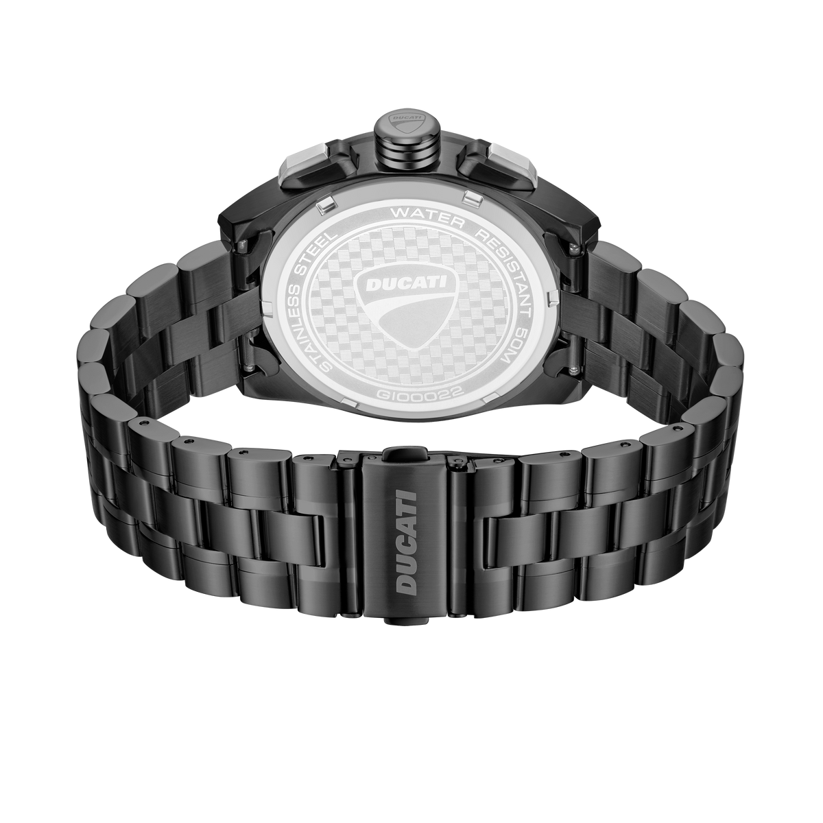 Ducati Quartz Chronograph Black Dial Black Stainless Steel Strap Watch For Men