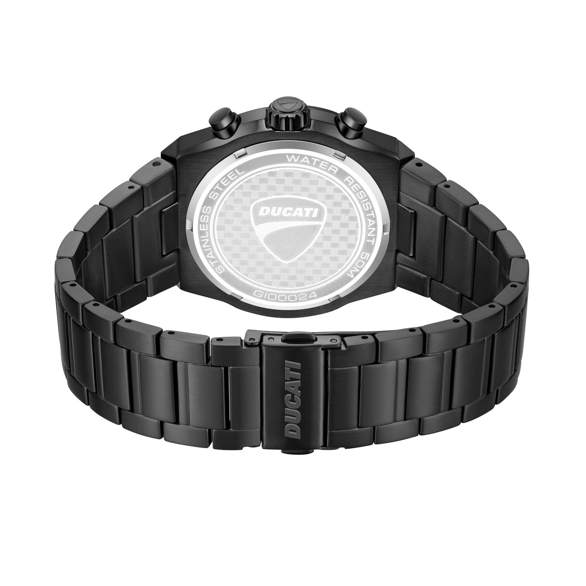 Ducati Quartz Chronograph Black Dial Black Stainless Steel Strap Watch For Men