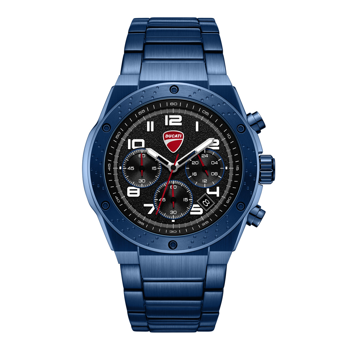 Smoto 43.5 mm Black Dial Stainless Steel Chronograph Watch For Men