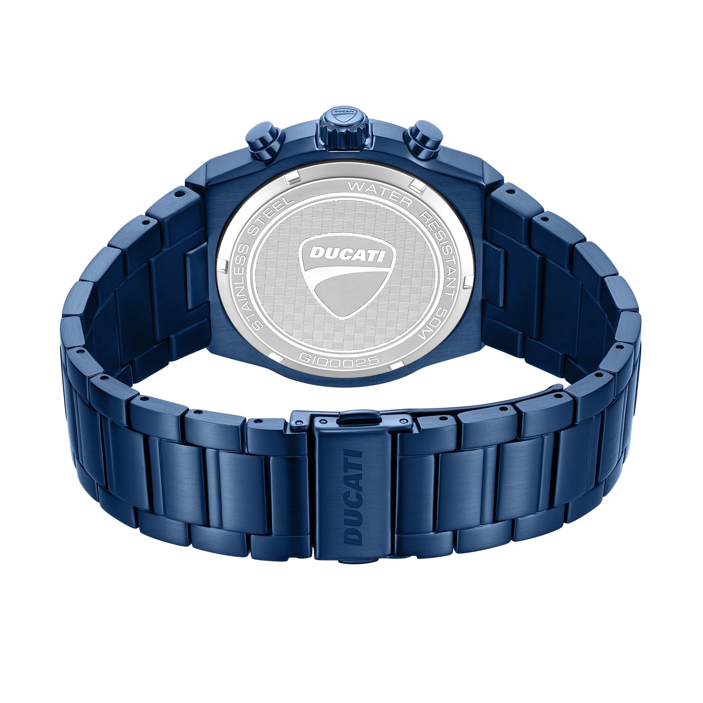 Ducati Quartz Chronograph Black Dial Blue Stainless Steel Strap Watch For Men