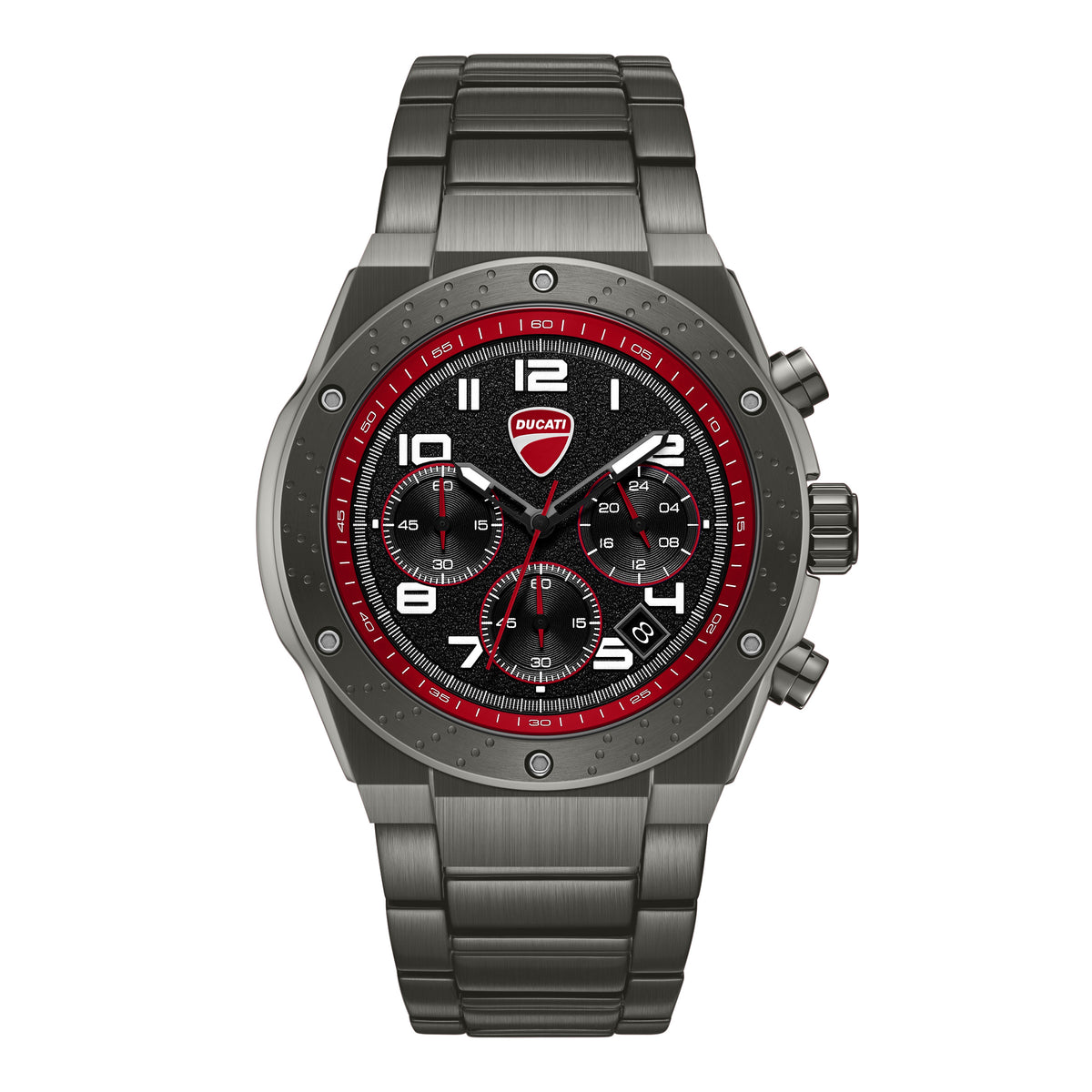Ducati Quartz Chronograph Black Dial Black Stainless Steel Strap Watch For Men