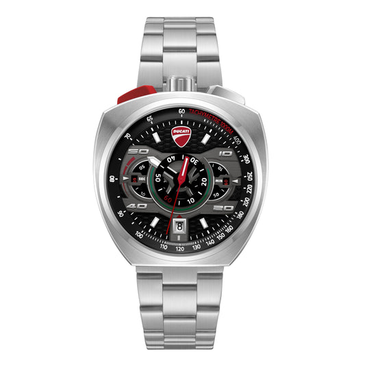 Ducati Quartz Chronograph Black Dial Black Stainless Steel Strap Watch For Men