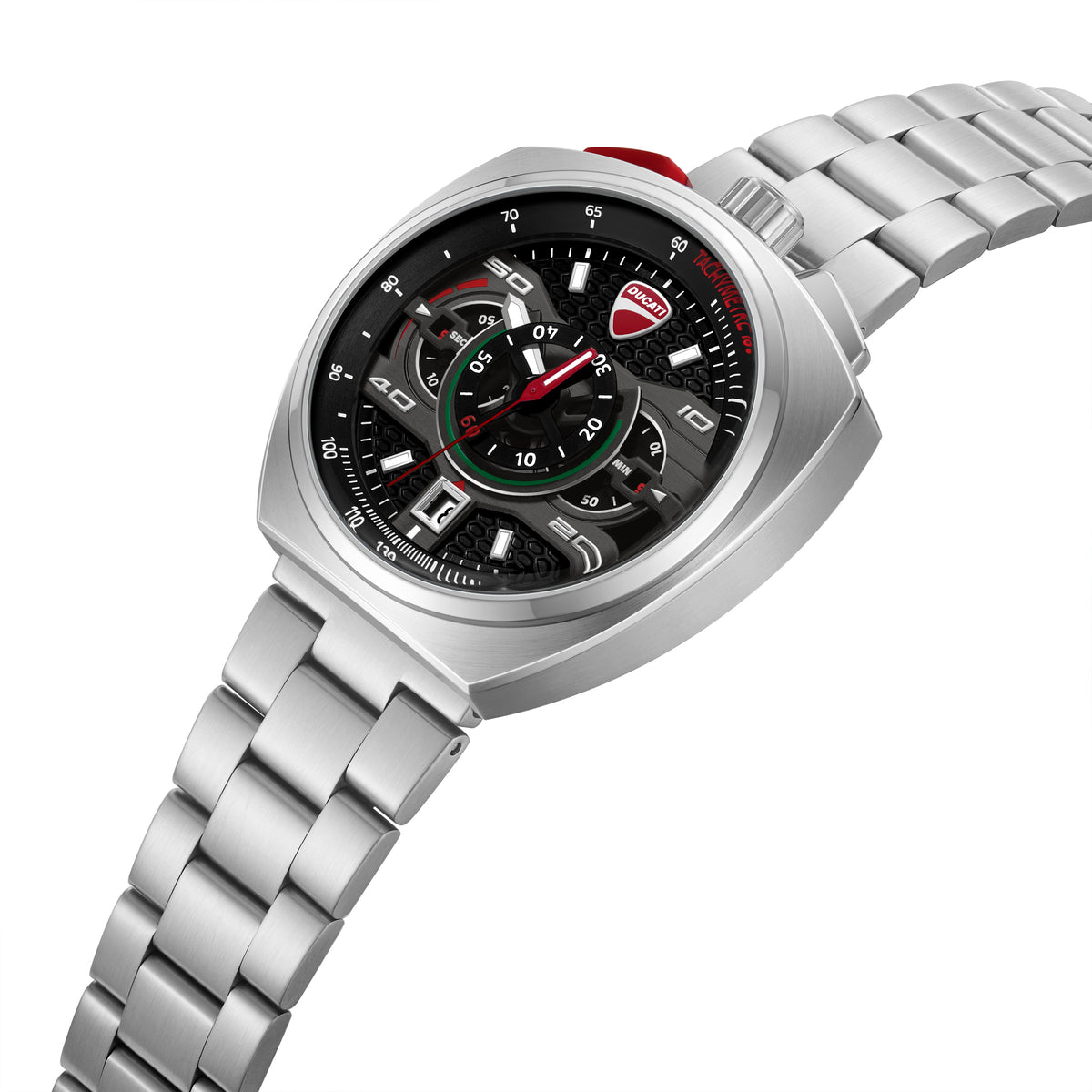 Ducati Quartz Chronograph Black Dial Black Stainless Steel Strap Watch For Men