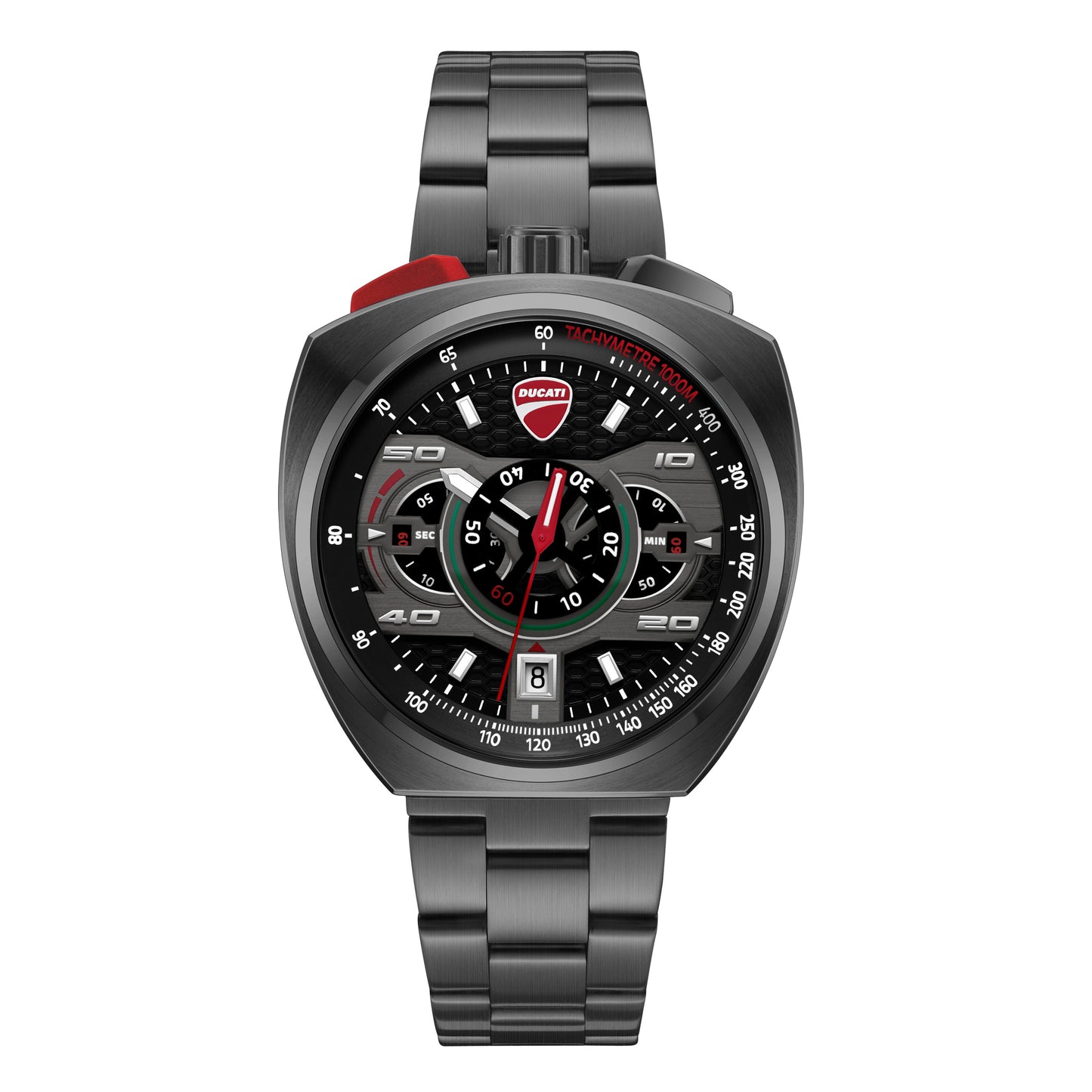 Ducati Quartz Chronograph Black Dial Black Stainless Steel Strap Watch For Men