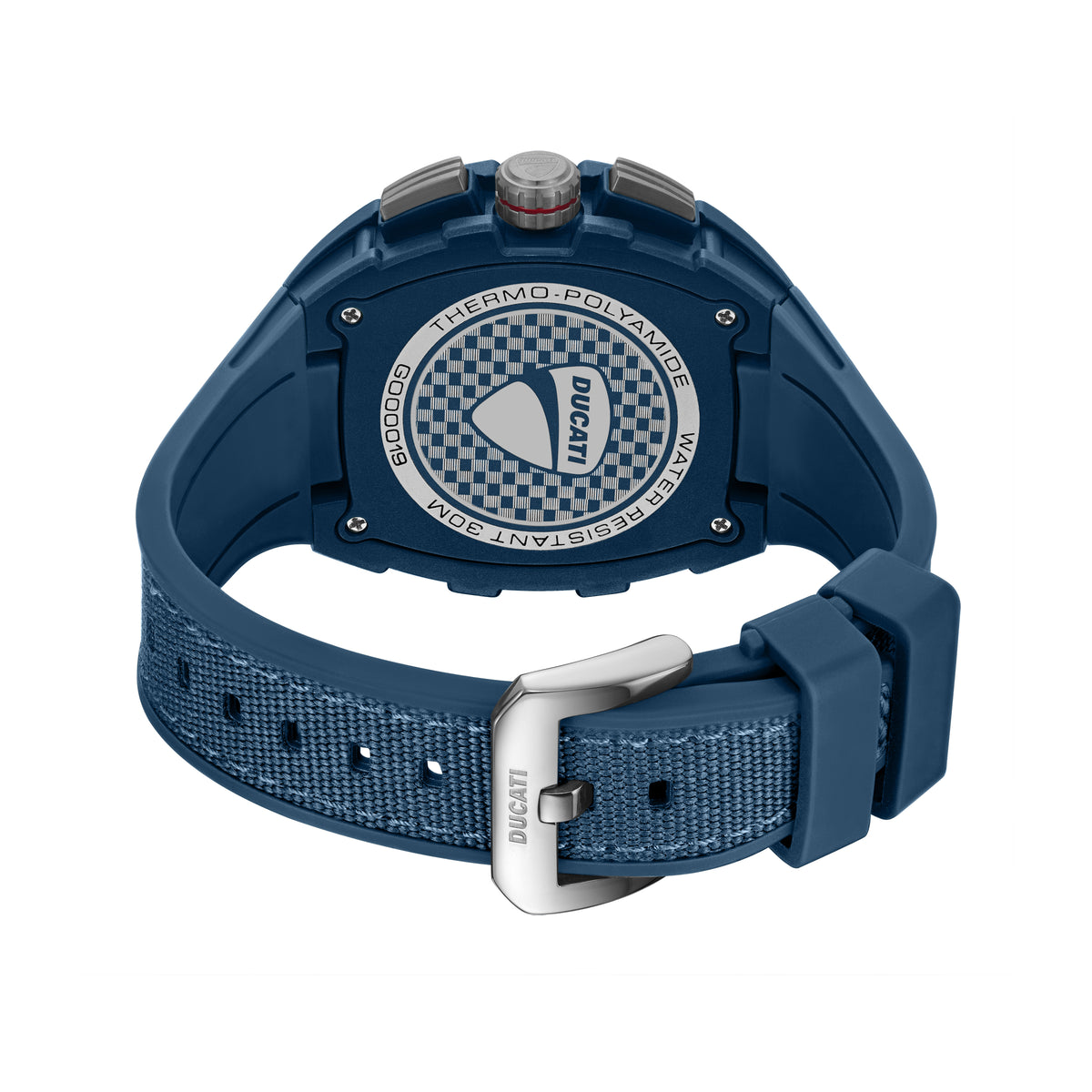 Ducati Quartz Multifunction Blue Dial Blue Silicone Strap Watch For Men