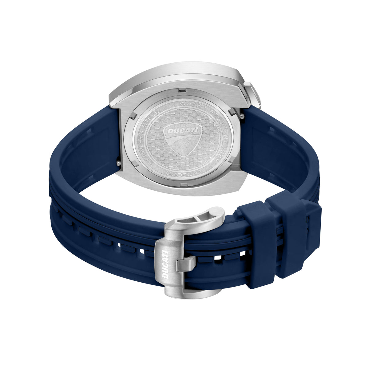 Ducati Quartz Chronograph Blue Dial Blue Silicone Strap Watch For Men