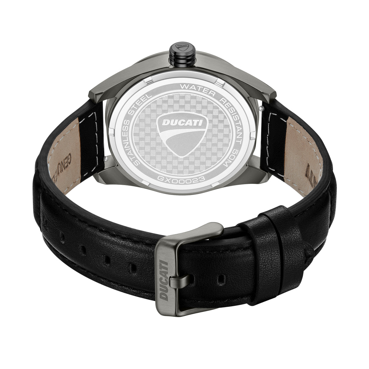 Ducati Quartz Analog Blue Dial Black Silicone Strap Watch For Men