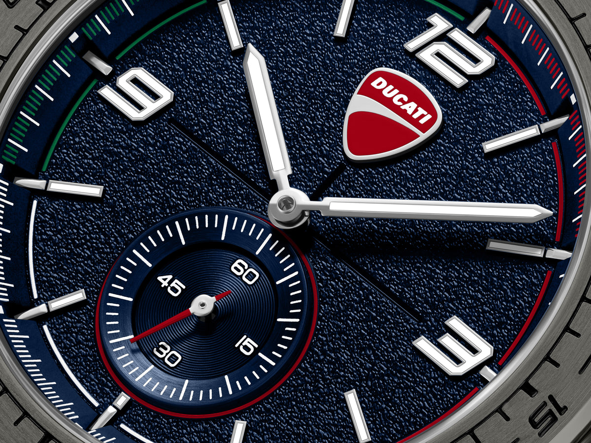 Ducati Quartz Analog Blue Dial Black Silicone Strap Watch For Men