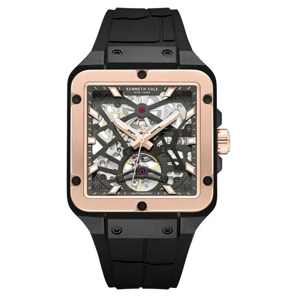 Kenneth Cole Automatic With Self Winding Grey Dial Silicone Strap