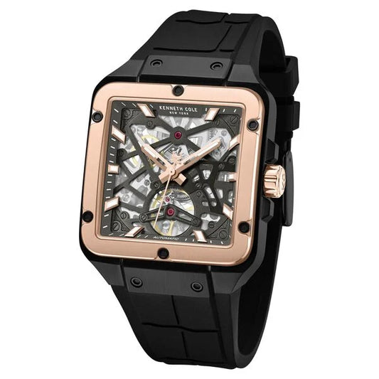 Kenneth Cole Automatic With Self Winding Grey Dial Silicone Strap