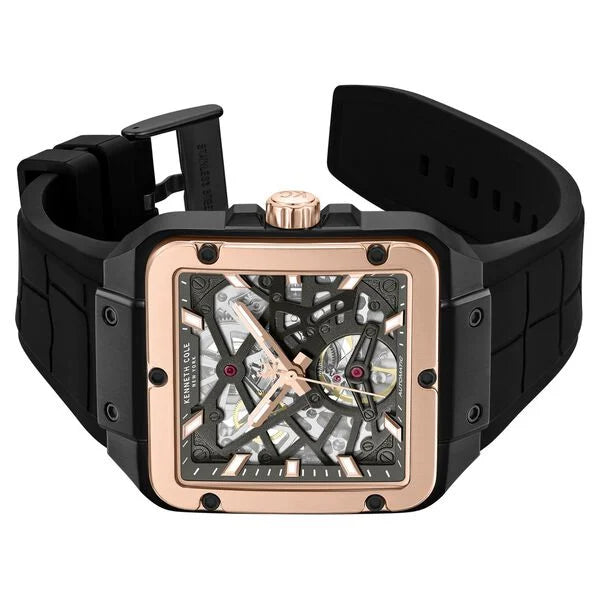 Kenneth Cole Automatic With Self Winding Grey Dial Silicone Strap