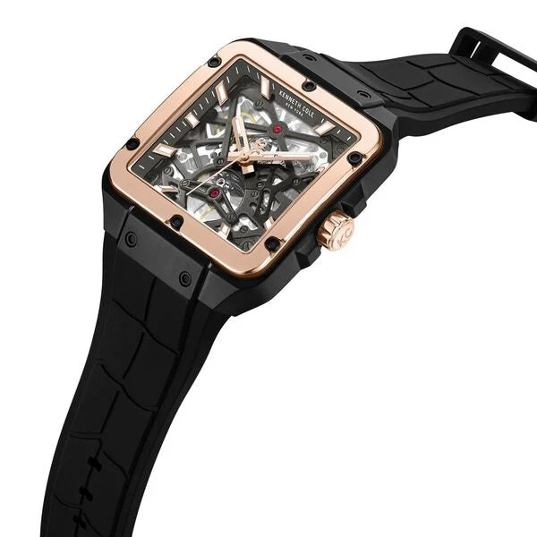 Kenneth Cole Automatic With Self Winding Grey Dial Silicone Strap