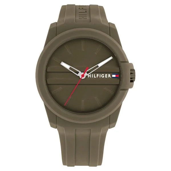 Tommy Hilfiger Quartz Analog Green Silicone Strap for Men