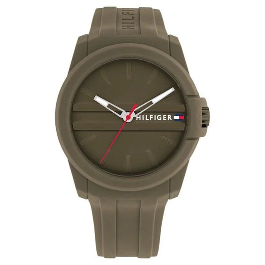 Tommy Hilfiger Quartz Analog Green Silicone Strap for Men